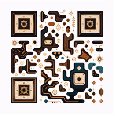 Ornamental Abstract Vector QR Code Art — image 1