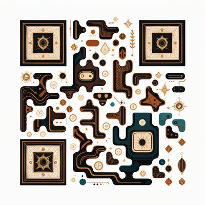Ornamental Abstract Vector QR Code Art
