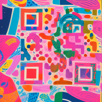 Colorful Abstract Pop Pattern QR Code Art — image 1
