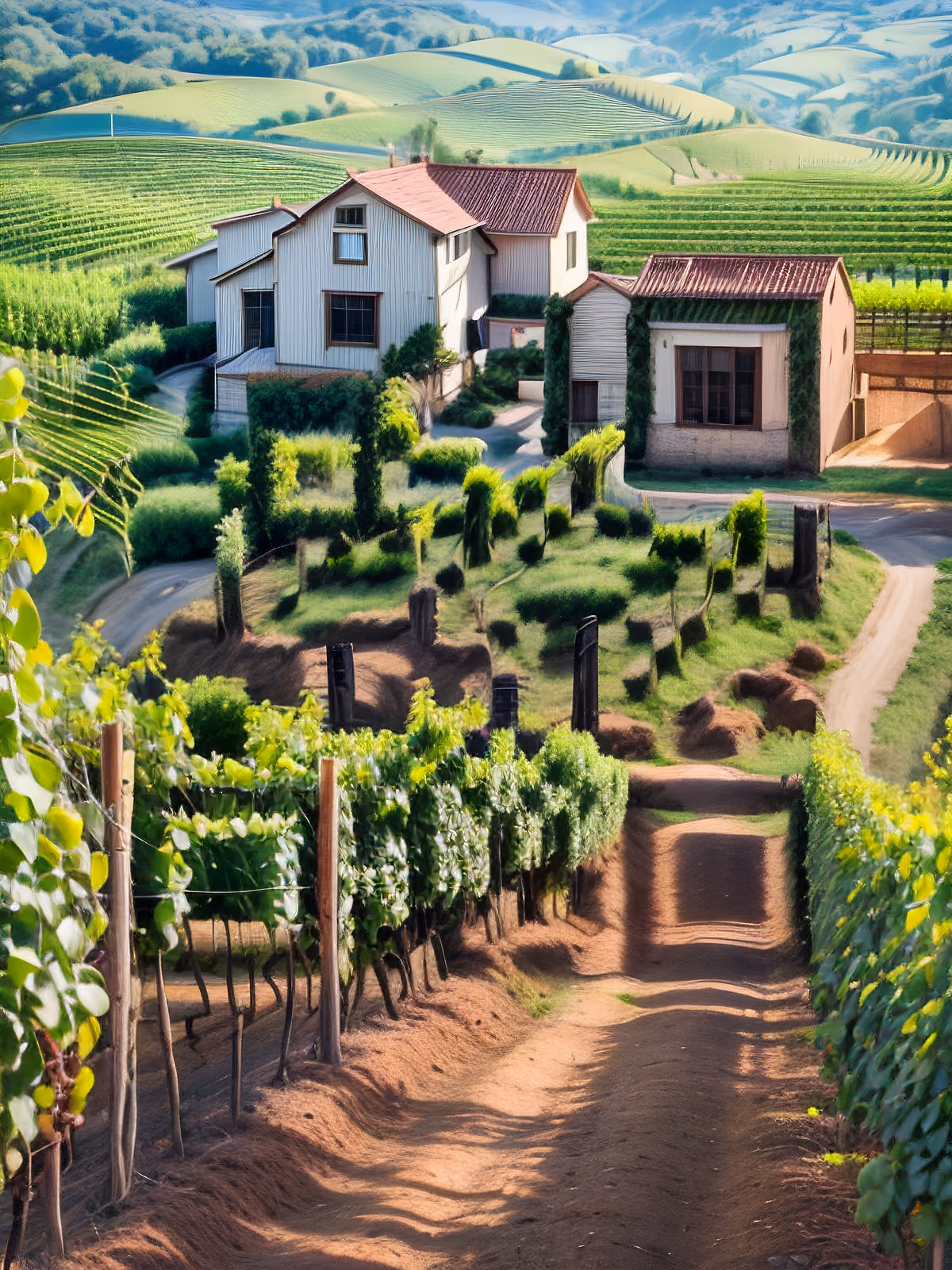 Hillside Vineyard Photo QR Code for Packaging — image 1
