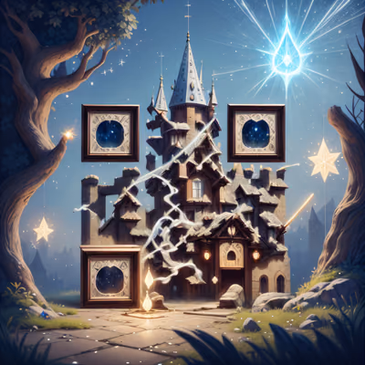 Заколдованный замок: фэнтезийный 3D QR-код для постеров — изображение 1