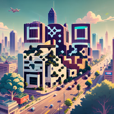 Atlanta Skyline Game Art QR Code for Posters — image 1