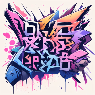 Wildstyle Graffiti Lettering Vector Illustration QR Code for Stickers — image 1