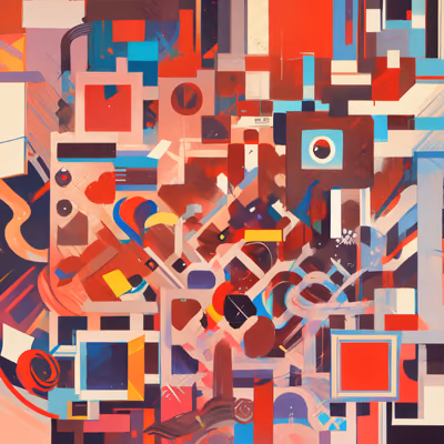 彩色几何抽象矢量插画二维码艺术 — 图片 1