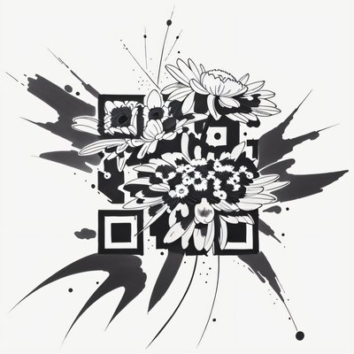 Daisy Ink Tattoo QR Code for Temporary Tattoos