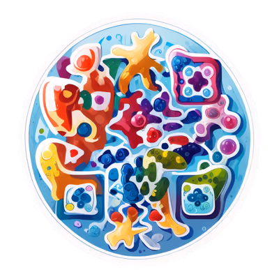 Клетки в чашке Петри: векторный QR-код для стикеров — изображение 1