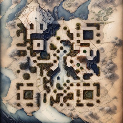 City Map Matte Painting QR Code Art