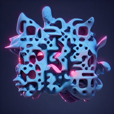 多孔仿生雕塑 3D二维码艺术