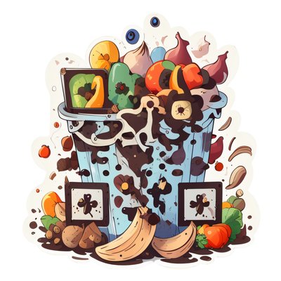 Compost Bin Vector Eco QR Code for Stickers