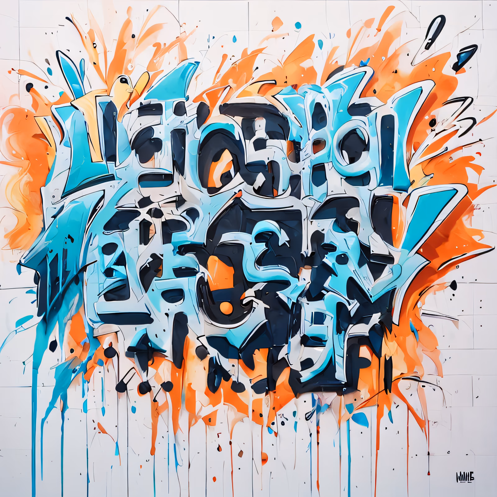 Graffiti Lettering Street Art Wall QR Code for Posters — image 1