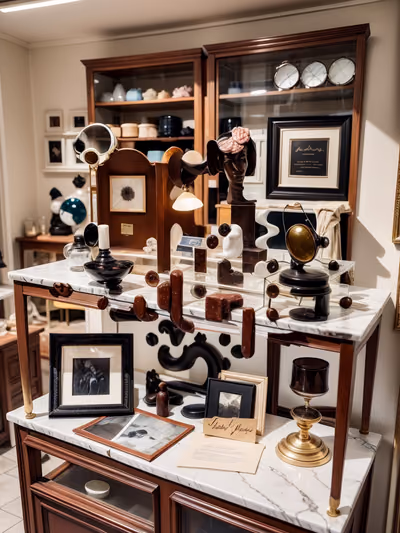 Antique Collector Shop Photorealistic QR Code for Storefront Displays — image 1