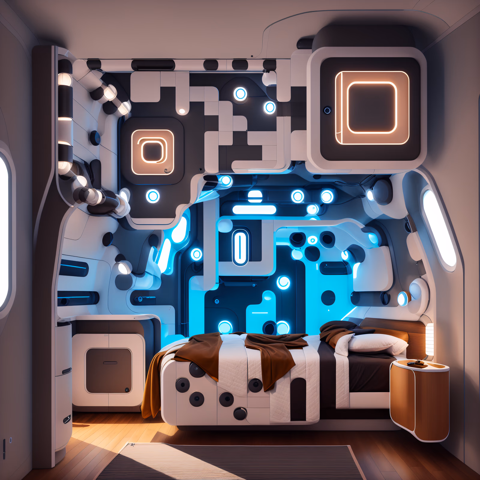 Ретрофутуристическая капсула для сна: 3D QR-код — изображение 1