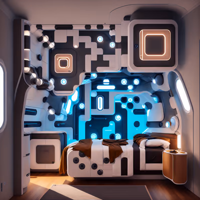 Ретрофутуристическая капсула для сна: 3D QR-код — изображение 1