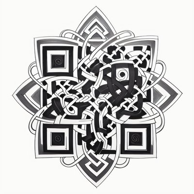 Celtic Knot Tattoo Ink QR Code for Temporary Tattoos