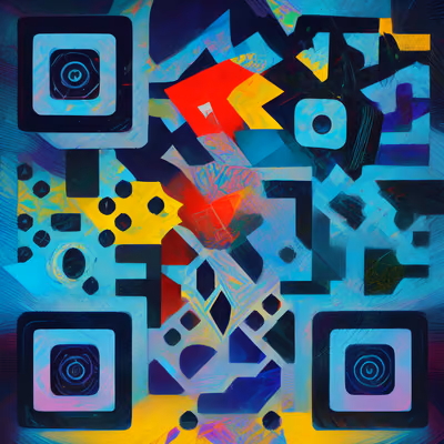 Geometric Triangle Abstract QR Code Art — image 1