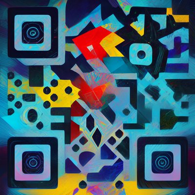 Geometric Triangle Abstract QR Code Art