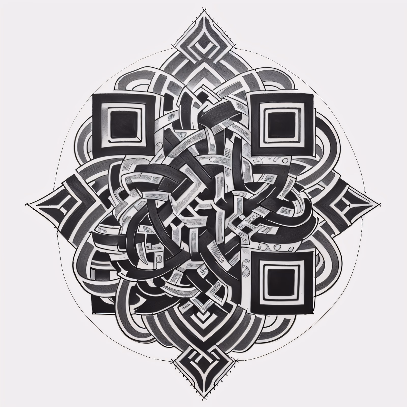 Кельтский узел: медальон для татуировки, QR-код для временных татуировок — изображение 1