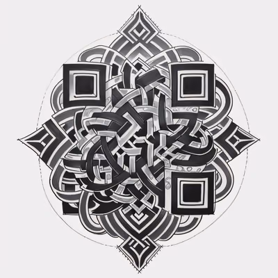 Кельтский узел: медальон для татуировки, QR-код для временных татуировок — изображение 1