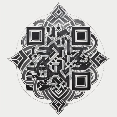Celtic Knot Tattoo Medallion QR Code for Temporary Tattoos