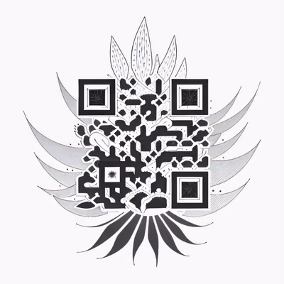 Cactus Cluster Ink Tattoo QR Code for Temporary Tattoos — image 1