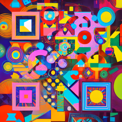 Multicolored Geometric Pop Pattern QR Code Art — image 1