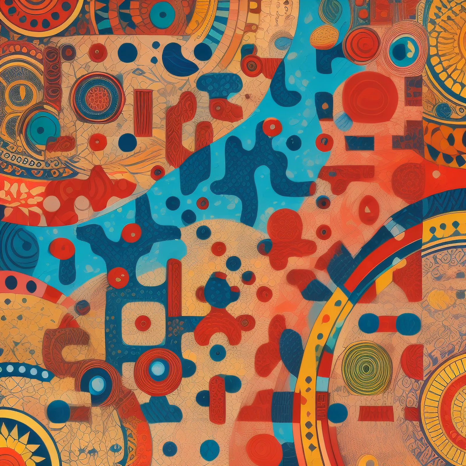 African Style Circle Pattern QR Code Art — image 1