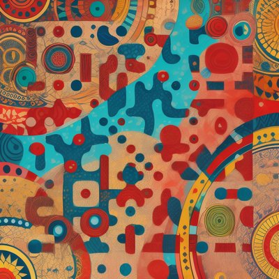 African Style Circle Pattern QR Code Art