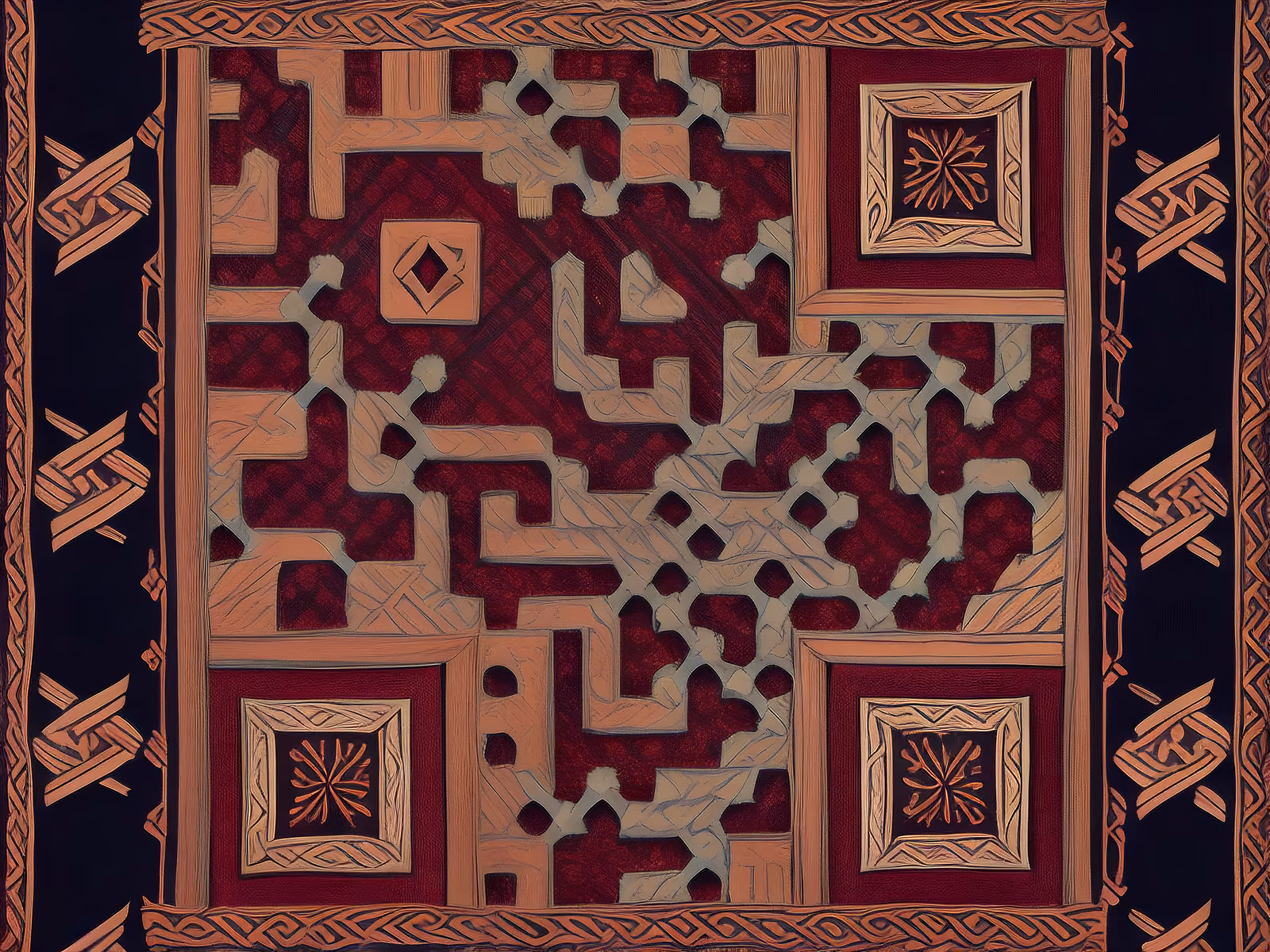 Nordic Viking Interlace Pattern QR Code for Apparel — image 1