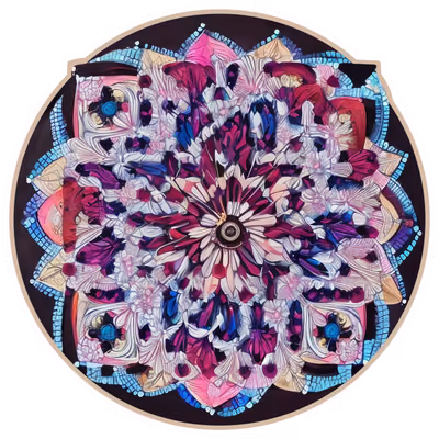 Floral Mandala Digital Painting QR Code Art — image 1