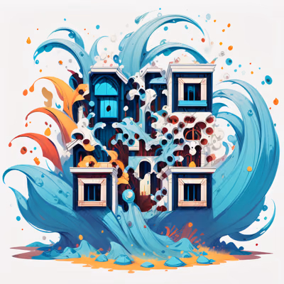 Flooded House Game Art QR Code for Posters — image 1