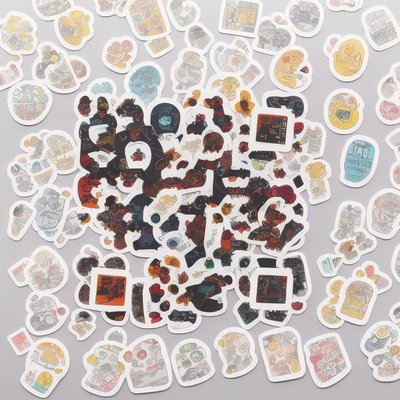 Sticker Bomb Glyph Pile QR Code for Stickers