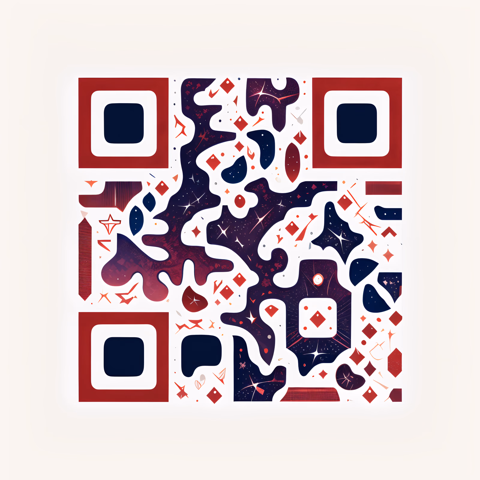Crystal Starfield Pattern QR Code for Posters — image 1