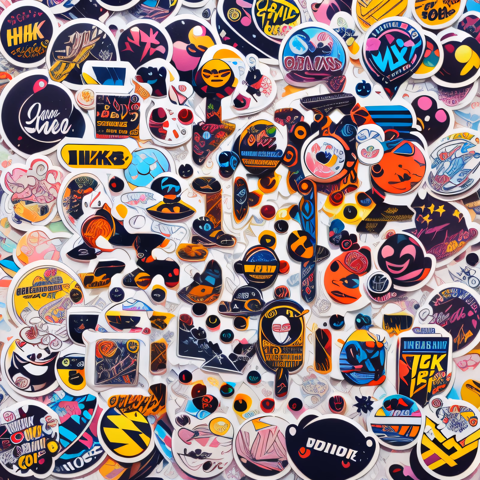 Sticker Bomb Cartoon Collage QR Code for Stickers — image 1