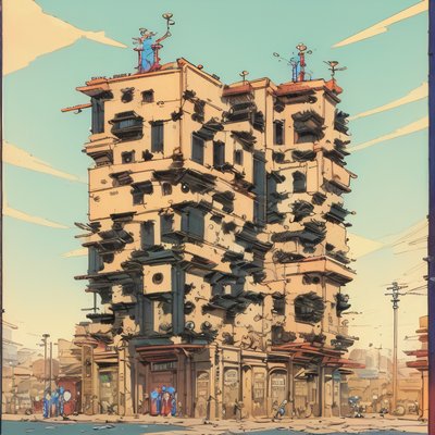 Ochre Tower Comic Panel QR Code for Posters