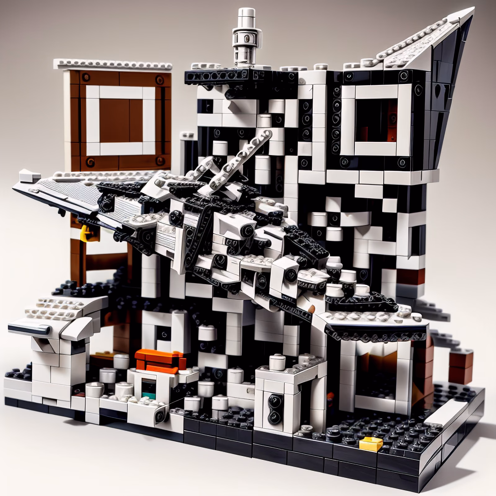 Brick Starship Diorama QR Code for Stickers — image 1