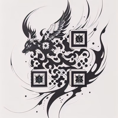 Winged Beast Ink Tattoo QR Code for Temporary Tattoos — image 1