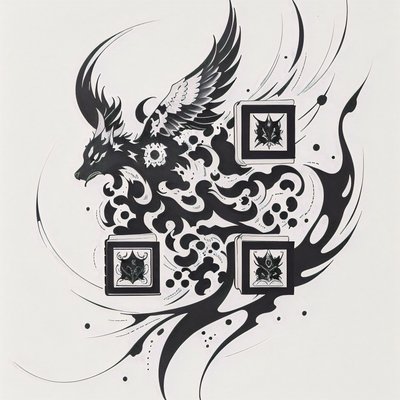 Winged Beast Ink Tattoo QR Code for Temporary Tattoos