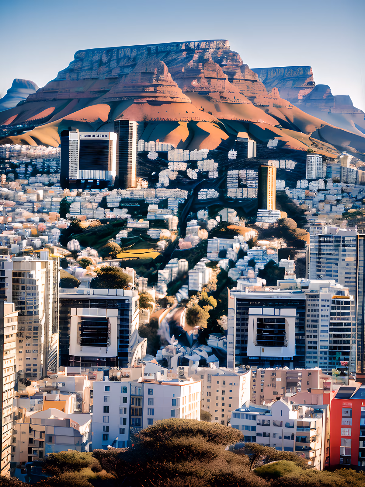 Cape Town Table Mountain Cityscape QR Code for Posters — image 1