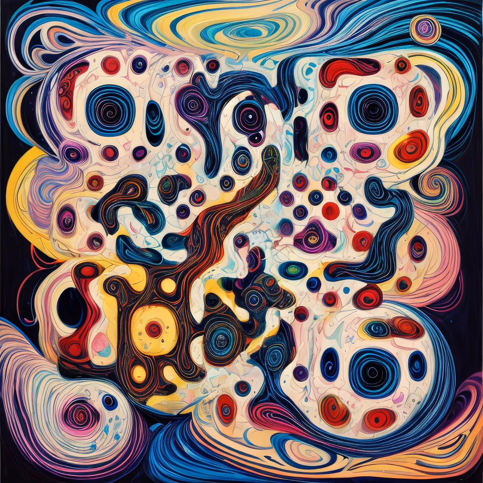 Swirling Psychedelic Whorls QR Code for Posters — image 1