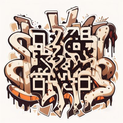 Graffiti Lettering Street Style Graffiti & Street Art QR Code for Stickers