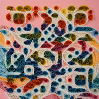 Colorful Paper Quilling Coils QR Code Art — image 1