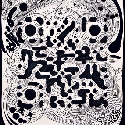 Abstract Ink Swirl Zentangle QR Code Art — image 1