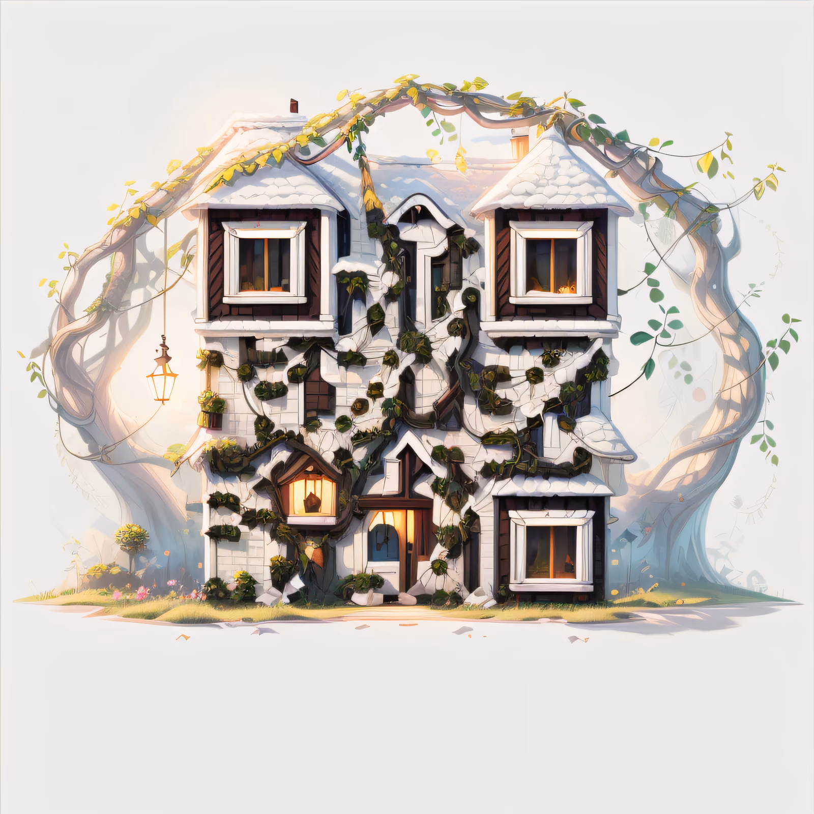 Overgrown Cottage Game Art QR Code for Posters — image 1