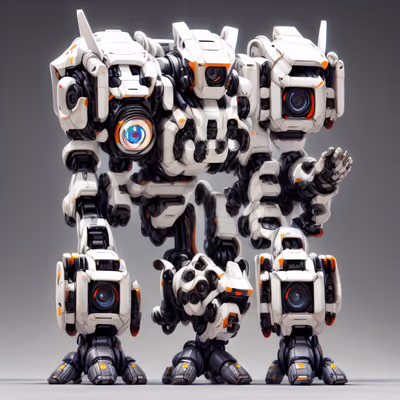 Отряд белых мехов, 3D-рендер: QR-код для постеров — изображение 1