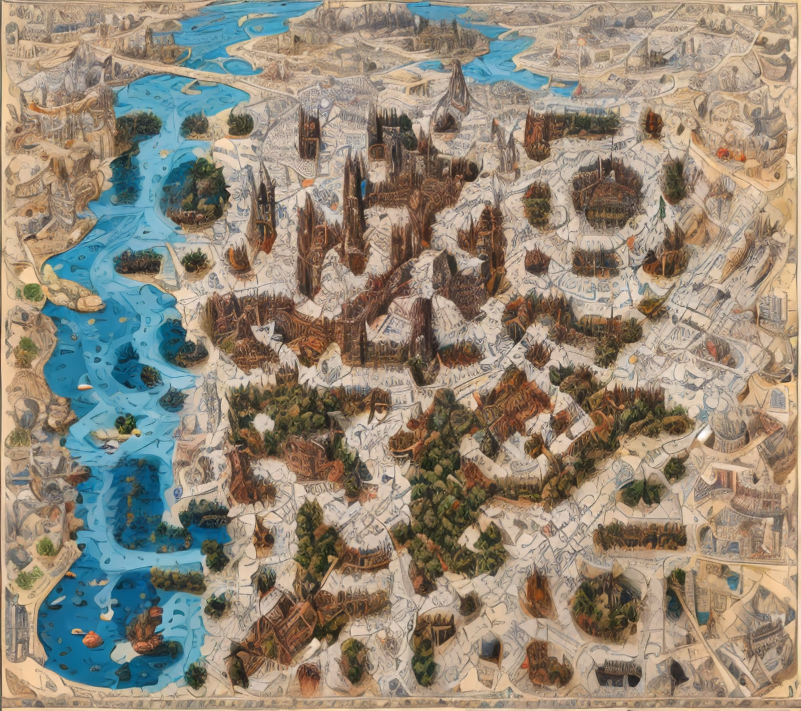 Hyper Detailed City Map QR Code Art — image 1