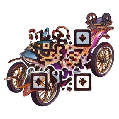 Vintage Carriage Vector QR Code for Stickers