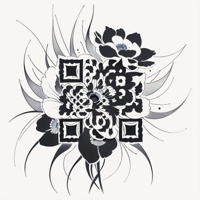 Anemone Ink Tattoo QR Code for Temporary Tattoos