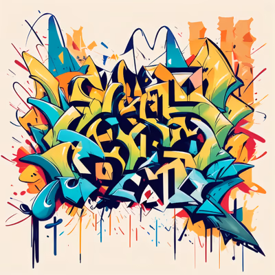 Wildstyle Graffiti Lettering QR Code for Apparel — image 1