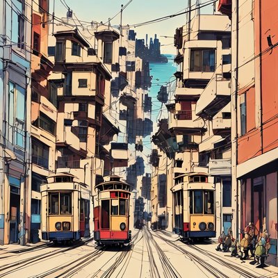 Trolley Street Comic Book QR Code for Posters