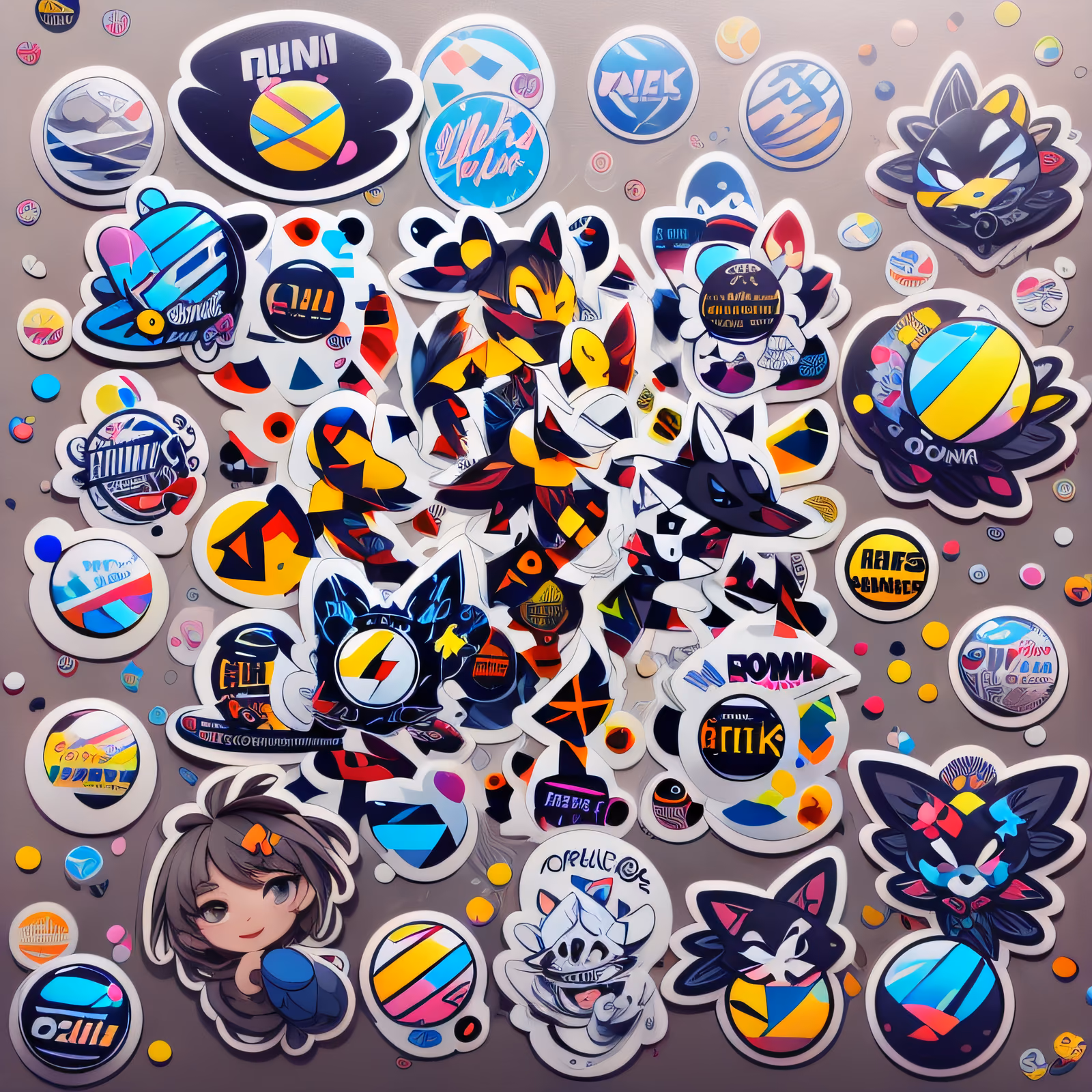 Sticker Bomb Mascot Badge QR Code for Stickers — image 1